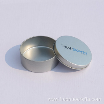 Circular small iron box cosmetic packing box